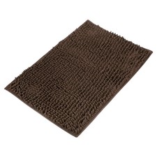 Bath Rug 24'' x 16'', Non Slip Washable Bath Mat for Bathroom, Bedroom, (Brown)