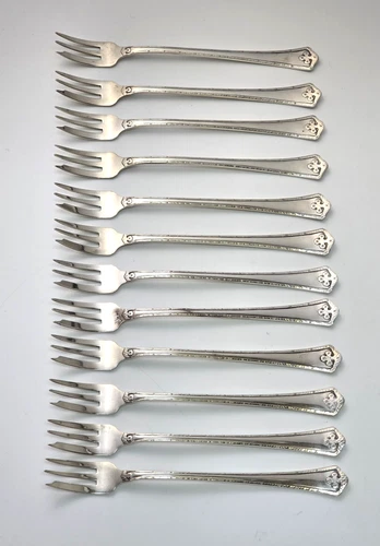 (12) Wallace CARMEL Sterling Silver Cocktail Forks -  5 1/2" NO MONO 196g