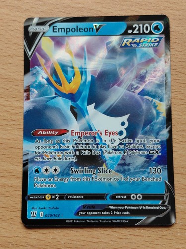 Pokémon Trading Card Game TCG Empoleon v Battle Styles 040/163 2021 - Afbeelding 1 van 2