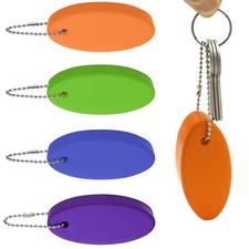 4 Pack Floating Keychain for Boat Keys Medium, Purple Blue Green Orange