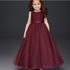 David's Bridal Burgundy Dress