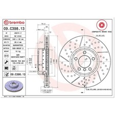 2x Brembo Scheibenbremse vorne 34116797602 26055986