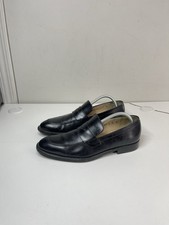 Salvatore Ferragamo Men 9 D Black Leather Penny Loafers Italy 07141
