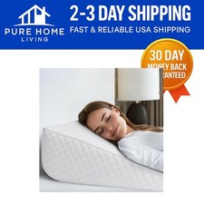 Versatile Curved Wedge Pillow for Sleeping  Support - Includes Extra Cover