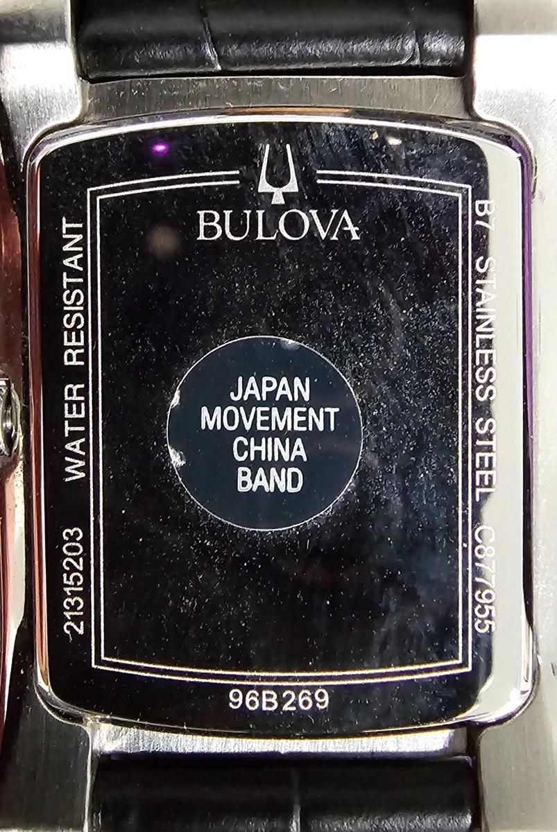 Bulova Classic Men's Quartz Black Dial Leather Band 47mm Watch