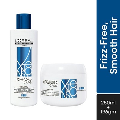 L'OREAL PROFESSIONNEL PARIS Xtenso Care Shampoo 250 Ml Xtenso Care Mask, 196 Gm