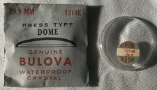 Vintage Genuine BULOVA 1214E Press Type Dome Watch Crystal 29.9 MM NOS