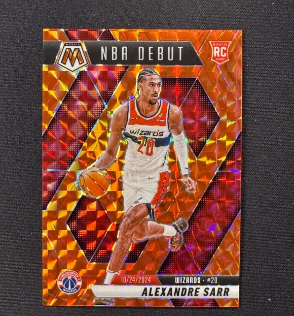 Alexandre Sarr 2024-25 Panini Mosaic NBA Debut Orange Mosaic Prizm /249 RC #254