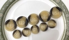 20mm or 15mm Brown and Beige 4 Hole Coat Buttons