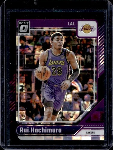 2024-25 Panini Donruss Optic Rui Hachimura Black Pandora Prizm #/15 Lakers