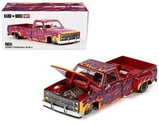 KAIDO HOUSE MINI GT CHEVROLET SILVERADO DUALLY ON FIRE V1