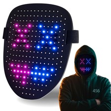 LED Mask with Gesture Control, Perfect for Party Cosplay Party, Masquerade Ba...