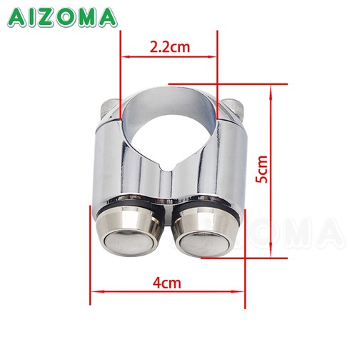 7/8'' Handlebar 2 Button Signal LED Headlight Switch For Electric Bike Scooter - Picture 2 of 8