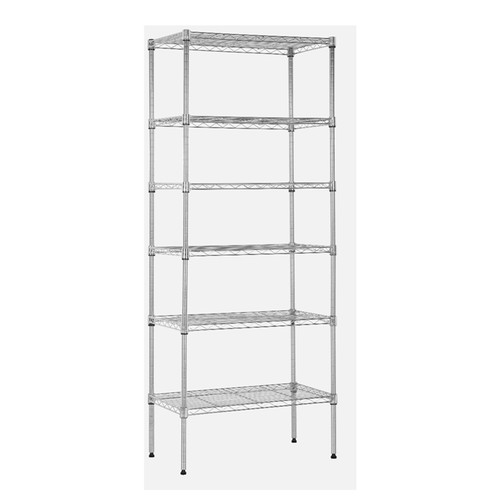 Unidad de estantería de alambre de 6 niveles estantes de almacenamiento ajustables estante de metal estante de utilidad - Imagen 9 de 9