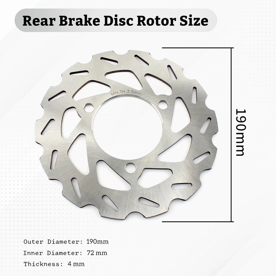 2004-2014 Rear Brake Disc Rotor For Honda TRX450R TRX450ER Sportrax 450 TRX 450R - Image 2 of 4