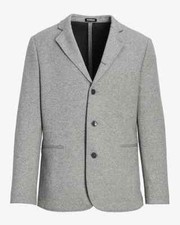 EXPRESS X YOU Light Gray LUXE COMFORT SOFT BLAZER Slim Fit Mens Suit Jacket XL