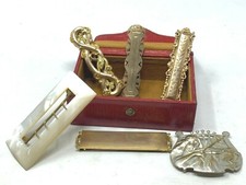 Lot Earrings Belts & Dresses & Fashion & XIX ° Th Century & Metal Golden &