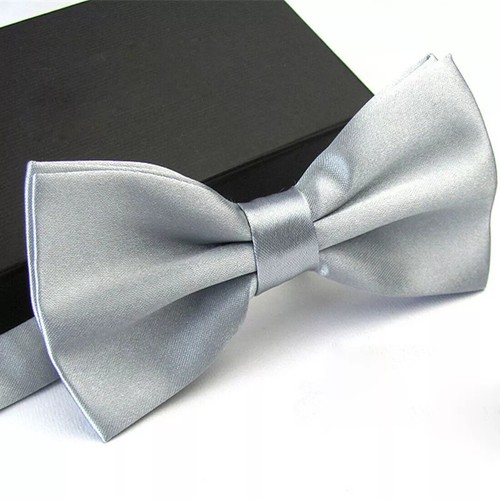 Bow Tie Neck Men Satin Fancy Dress Wedding Plain Adjustable Pre-Tied Dickie Clip - Picture 12 of 52