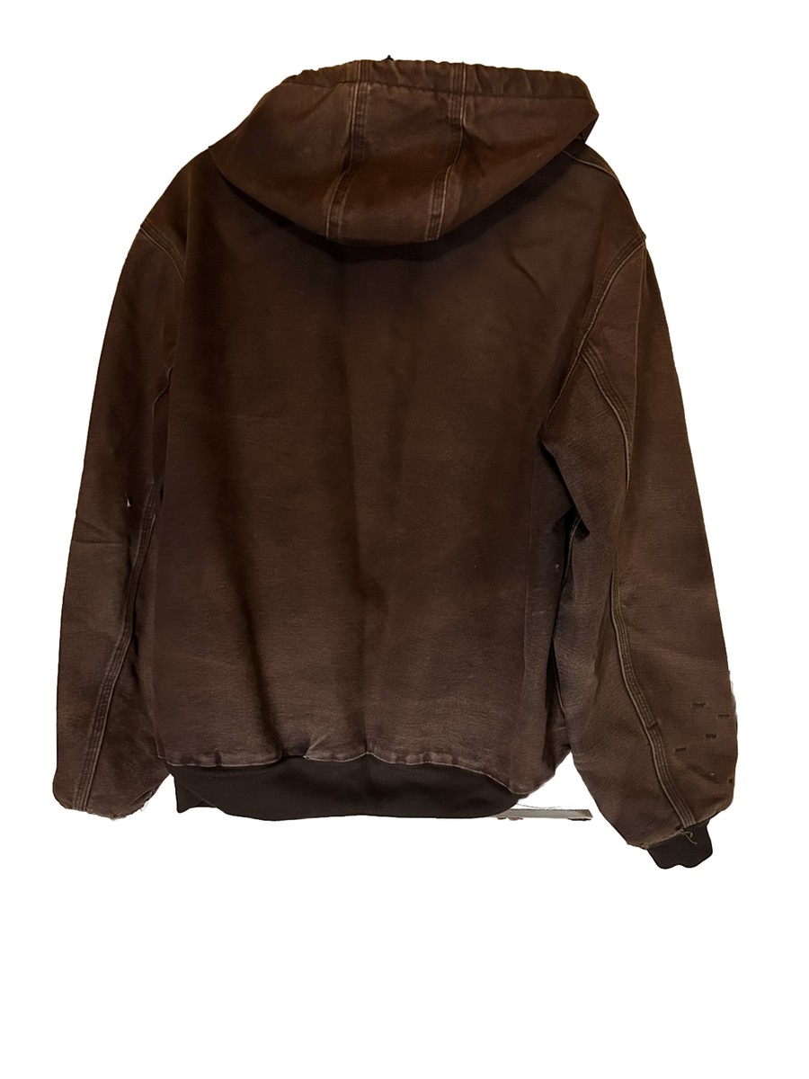Vintage Men's Carhartt J160 DKB Faded Light Brown Grunge Size L