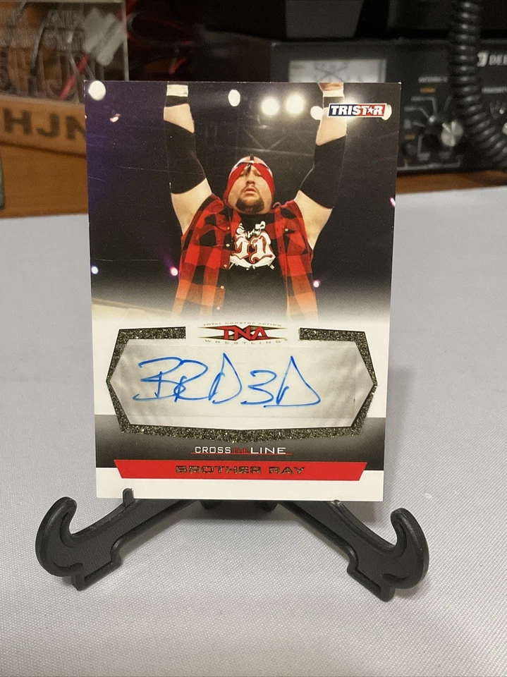 TNA Brother Ray Dudley 2008 Cross The Line Gold Autograph Card SN 22/50 - Image 4 of 4