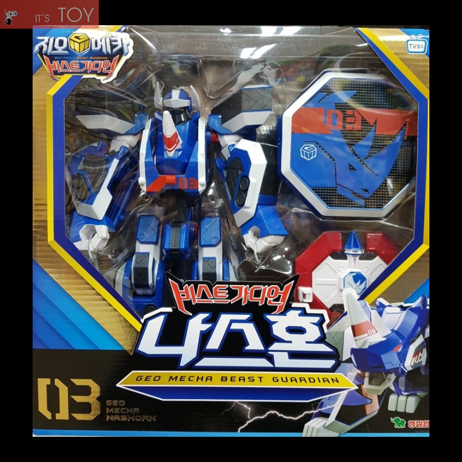 Geo Mecha Beast Guardian 03 NASHORN Blue Rhino Transforming Robot