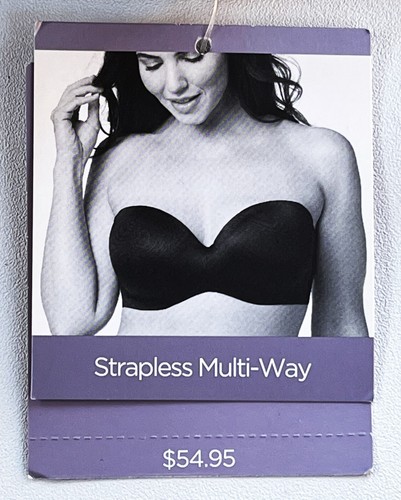 CATHERINES INTIMATES Black Strapless MultiWay Underwire Bra Womens Plus 44DD NEW - Picture 6 of 6