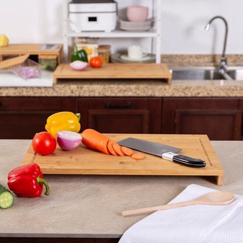 2 Kitchen Bamboo Chopping Boards can also be used as Hob Covers all Hob