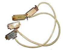 2x Vintage 1960s Bus & Tag White Copper Cable USSR Mainframe 24-PIN IBM Standard