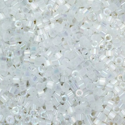 Miyuki Delica DB0670/DB670 11/0 Silk Satin White AB 7.2g