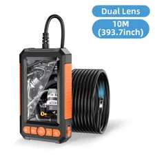 1080P Endoscope Camera with Lights Dual Lens Borescope 32.8FT Cable 4.3" Screen