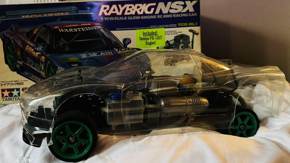 【当時物】RAYBRIC NSX TG10-MK.1 Partial Built Tamiya 1/10 R/C TG10-Mk.1 w/Engine Gas Racing
