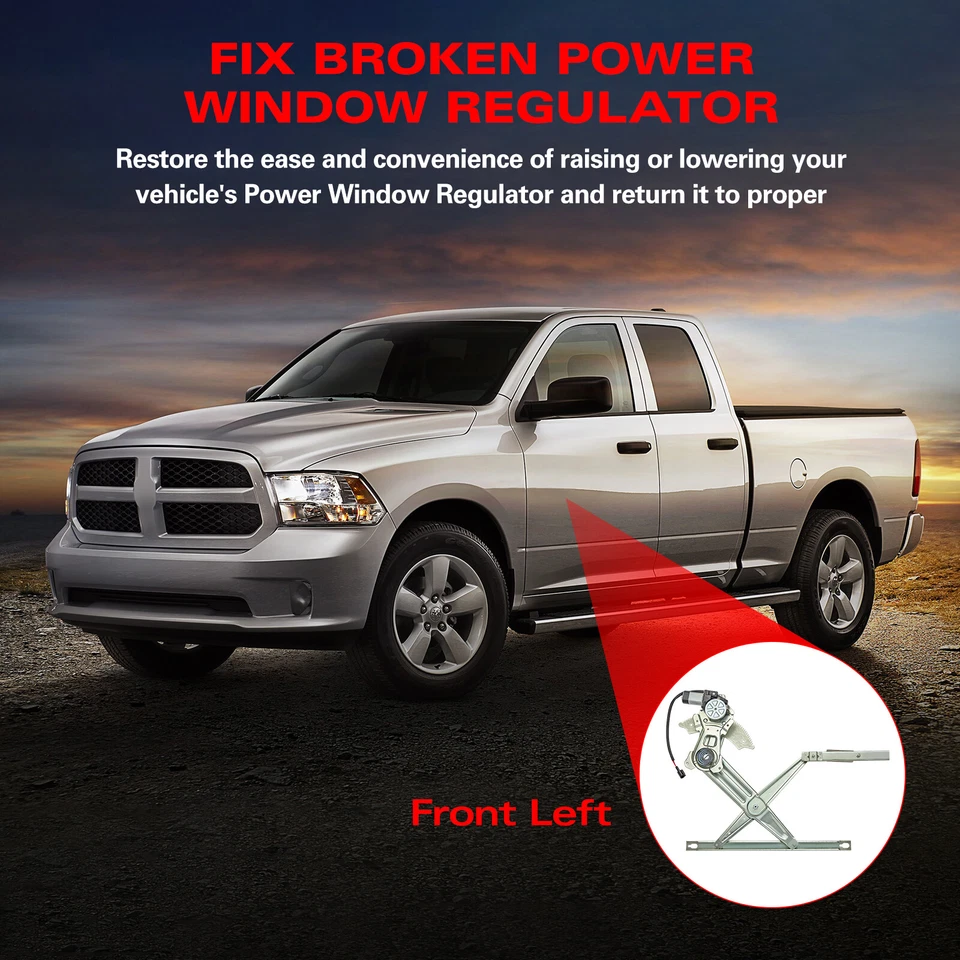 Front Driver Side Power Window Regulator With Motor For 2008-2010 Dodge Ram 4500 Foto 4 de 4