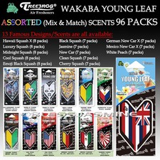 96 Packs - Wakaba Japan Treefrog Young Leaf Assorted 13 Scents Jdm Air Freshener 96 Packs - Wakaba Japan Treefrog Young Leaf Assorted 13 Scents Jdm Air Freshener