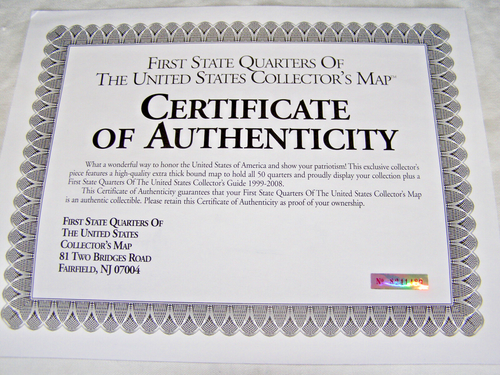GIANT COMPLETE FIRST STATE QUARTER OF THE US COLLECTOR’S FOLDER-UNCIRC.+CoA+BOX - Picture 21 of 22