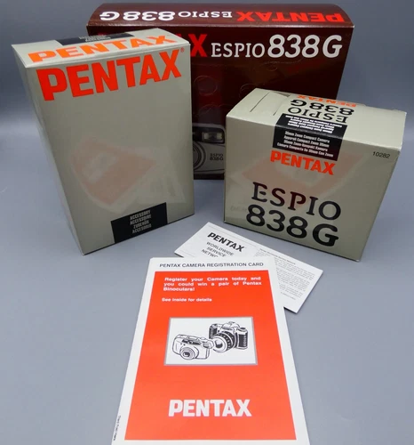 Pentax Espio 838G 35mm Film Camera – New (Box Opened) with Case & Manual
