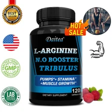 Nitric Oxide Booster L-Arginin, L-Citrulline 1600mg Capsules HIGHEST POTENCY
