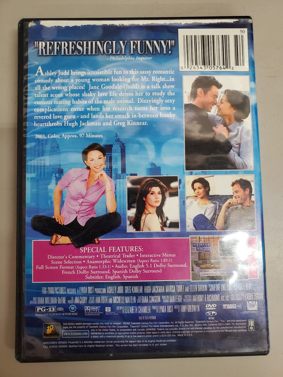 Someone Like You DVD Ashley Judd Greg Kinnear Hugh Jackman Used | eBay