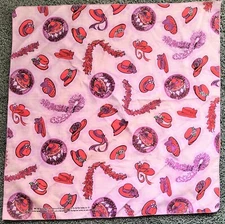 RED HAT SOCIETY Official Bandana Scarf Head Wrap 22" Square MADE IN USA A12