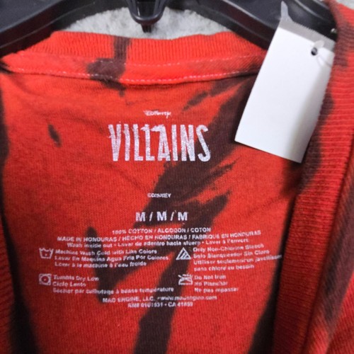 Disney Villains Shirt Men Medium Red Tie Dye Cartoon Retro Outdoor Classic NWT B - Picture 3 of 11