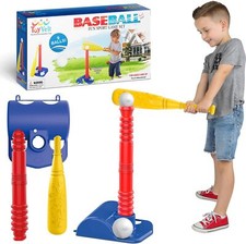 ToyVelt Tee Ball Set for Kids 3-5 - 9 Balls, Ideal Birthday Gift for Boys  Girl