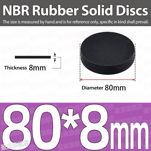 NBR Rubber Solid Discs Flat Round Pad Sealing Non-Slip Cushioning Dia 5mm-150mm - Bild 231 von 266