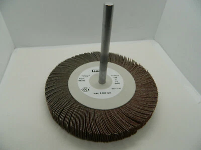 1 x LUKAS Ø 125 x 15 Korn= NK80 Fächerschleifer Schleifmop Schleifstift SFM