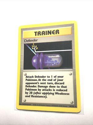 DEFENDER - 80/102 - Base Set - BLURRY TEXT PRINT ERROR - Pokemon Card - NM