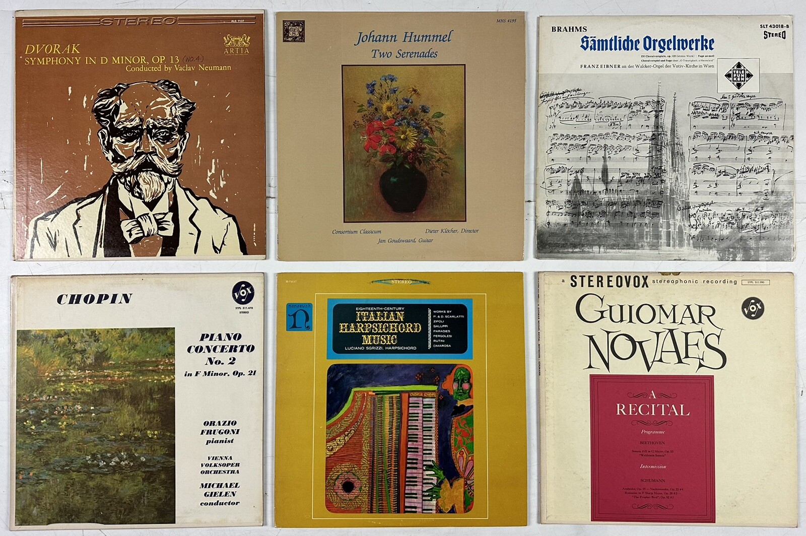 Vintage Vinyl Records Set of 6 – Dvořák, Chopin, Brahms & More (L3)-image