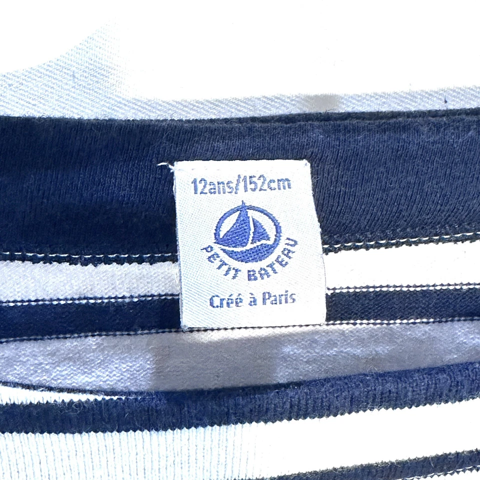 Top PETIT BATEAU Juvenil Marinero Rayas Cuello Redondo Manga Larga Algodón Rosa 12ans Foto 3 de 4