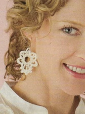 SCULPTURED LACE EARRINGS JEWELRY CROCHET PATTERN INSTRUCTIONS