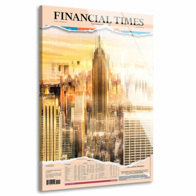 ACRYLGLAS WAND BILD FINANCIAL NEW YORK POP ART MOTIVATION COMIC KUNST BILDER 