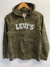 Levi's Boys Size L Hoodie Sweatshirt Camo Green Logo