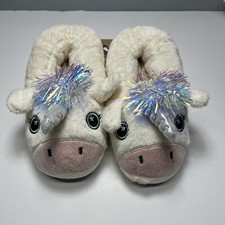 Dearfoams Kids Slippers Unicorn Animal Critter Comfy Slip On Size Toddler 2-3