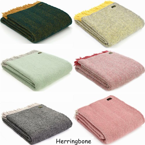 TWEEDMILL KNEE RUG 100% Pure Wool Sofa Throw Blanket UK MEADOW CHECK DUSKY PINK - Picture 10 of 12